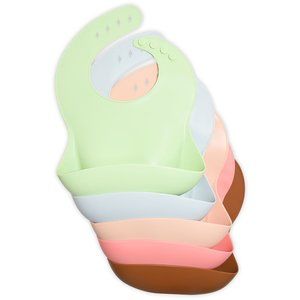 NEW Silicone Baby Bibs With Adjustable Size BPA Free, PVC Free, 100% Silicone
